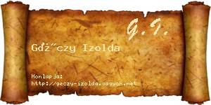 Géczy Izolda névjegykártya